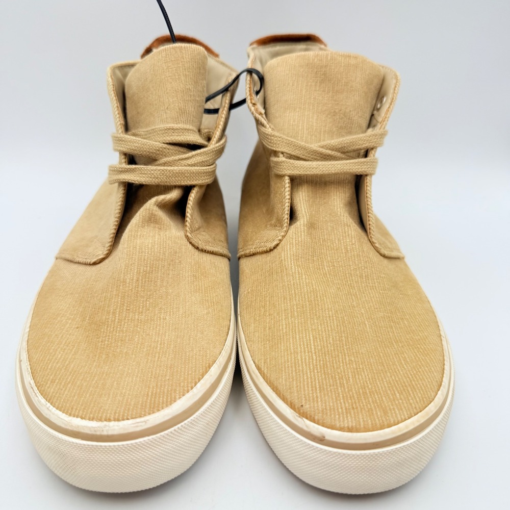 Polo Ralph Lauren Talin Mens Tan Corduroy Suede Mid Top Chukka Sneakers 10.5D